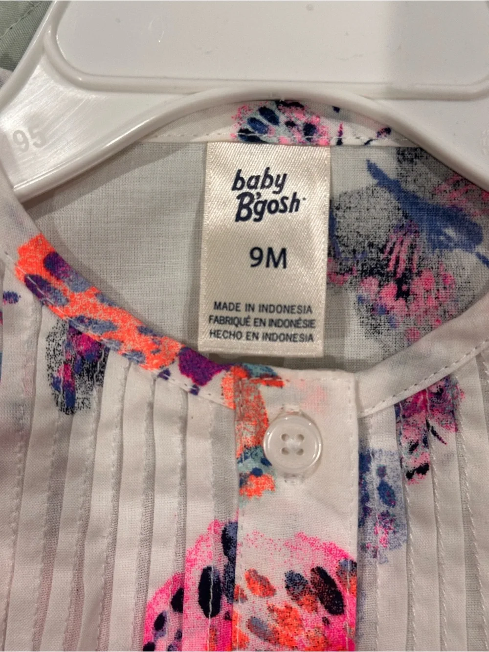 OshKosh B'gosh Navy Floral Corduroy Overalls